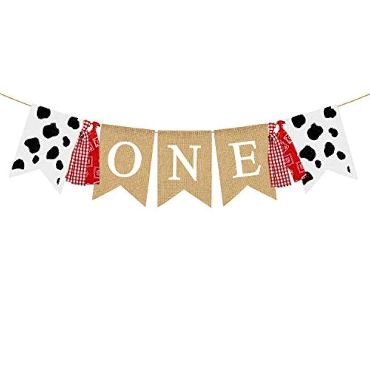 Farm Boy Girl 1St Birthday One High Chair Banner Barnyard Cow Theme Garland