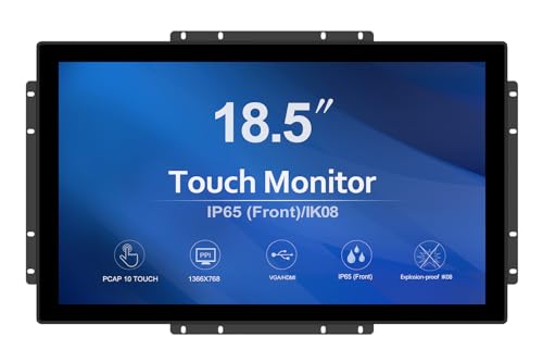 18.5 Industrial Touch Monitor Open Frame, Hdmi/Vga/Dvi Interface, Built-In Speakers, Capacitive Touch Screen Technology