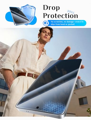 for  Galaxy S26 Privacy Screen Protector 6.3inch?NOT for Ultra/Plus?, 28°Anti Spy, Fast Easy Installation, Tempered Glass, Fingerprint Unlock,