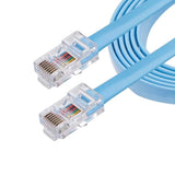 StarTech.com Cisco Console Rollover Cable - RJ45 Ethernet - Network cable - RJ-45 (M) to RJ-45 (M) - 6 ft - molded, flat - blue (ROLLOVERMM6)