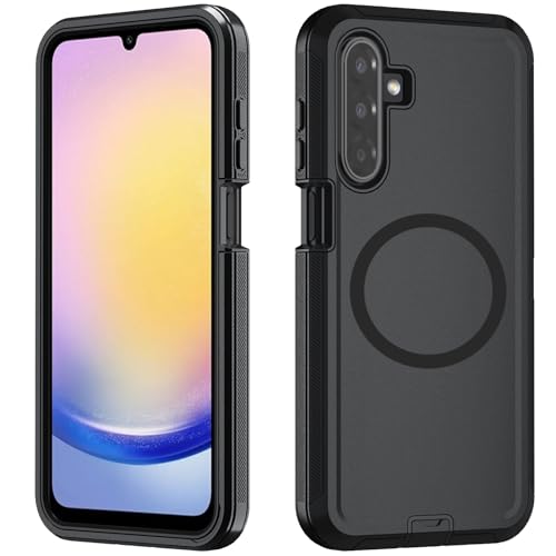 for  Galaxy A17 Case [Compatible with MagSafe][Shockproof][Dropproof][Dust-Proof][with Screen Protector] Heavy Duty 3-Layer Protection Phone