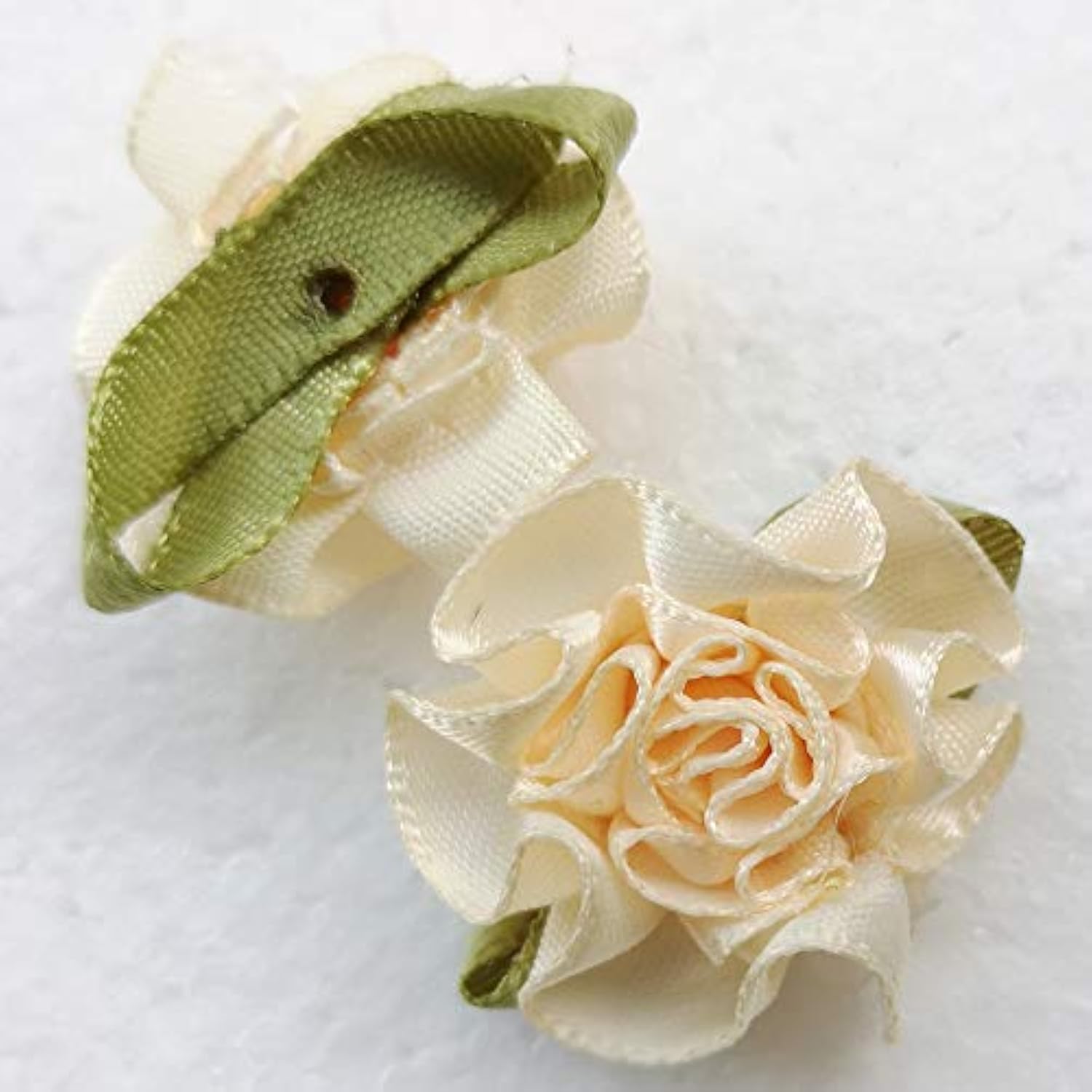 40Pcs Ribbon Flowers Bows Carnation Appliques Sewing Craft (Multi)