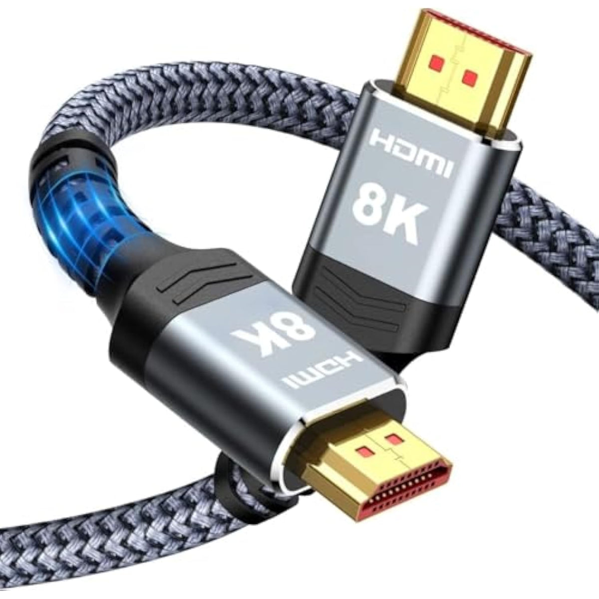 Short 8K Hdmi Cable 1Ft/0.3M 48Gbps, Ultra High Speed Hdmi Braided Cord-4K@120