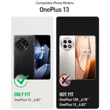 Guardian Case For Oneplus 13 5G, Built-In Screen Protector [Work With Fingerprint Id], [2 Front Frame] Full Body Shockproof Rugged Clear Cover Case, Black/Clear