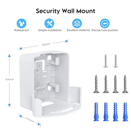 Eero Pro 7 Wall Mount Kit, Erro 7 Pro Outlet Mount Bracket Optimize Space&Cable Management Accessories Eero Pro 7 Compatible With Erros Pro 7 Tri-Band Mesh Wi-Fi 7 Router (White, 1 Pack)