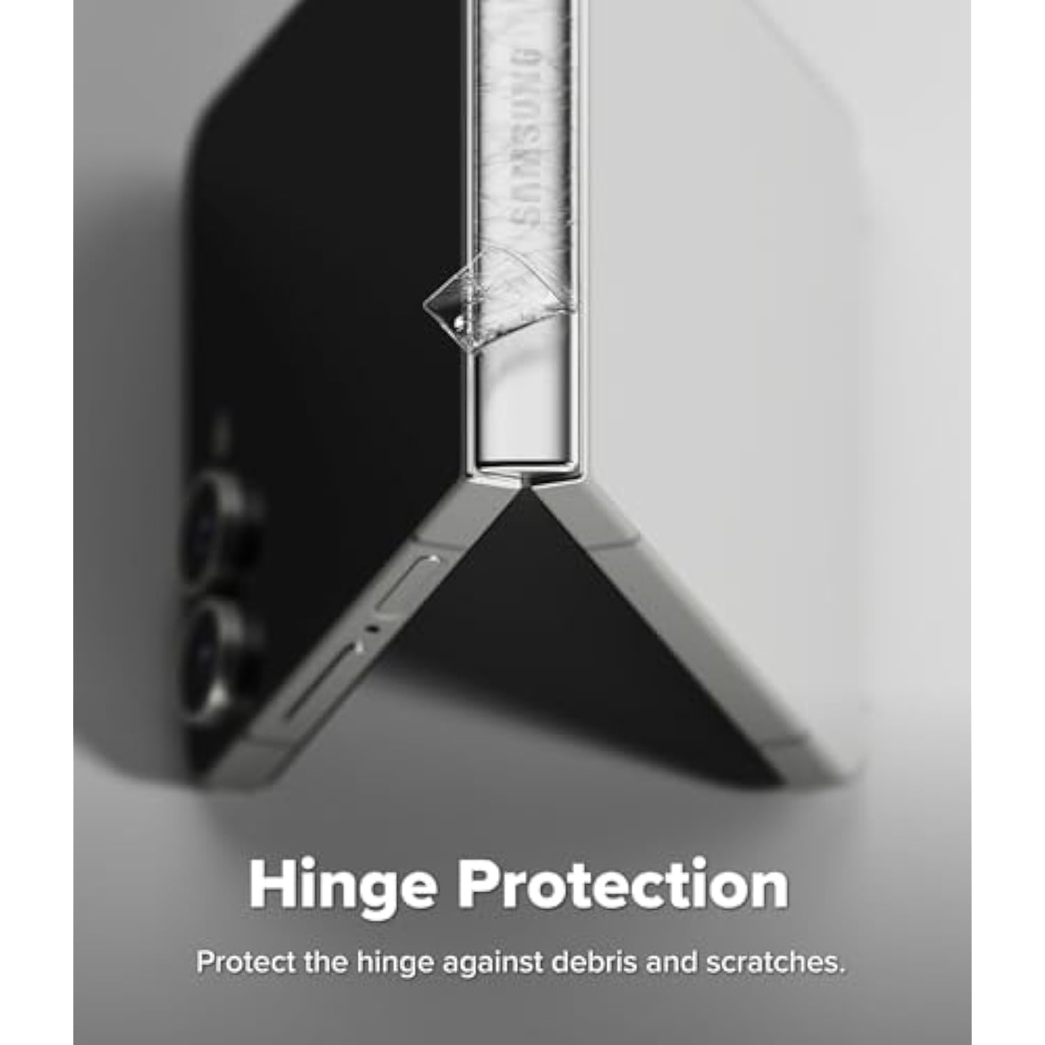 Ringke Hinge Dual Easy Pro Film Compatible with Samsung Galaxy Z Flip 7 Hinge Protector (Not Screen Protector), 0.002 Inches Adhesive TPU Cover for Curved Surface - 2 Pack
