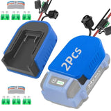 2Pcs For Kobalt 24V Battery Adapter,For Power Wheels Adaptor,Diy Charger Drill Adapter Converter For Kobalt Battery Power Station,Conversion Kit With Switch,For Robotics Rc Truck Car Toys Batteries