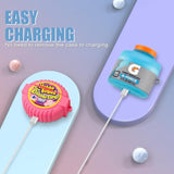 Cute Case For Airpods 3 Case 3-Pack, 3D Cartoon Kawaii Silicone Case For Airpods 3Rd Generation Case Funny Food Design With Cleaner Kit/Keychain/Lanyard (Sport Water+Purple Potato+Bubble Gum)