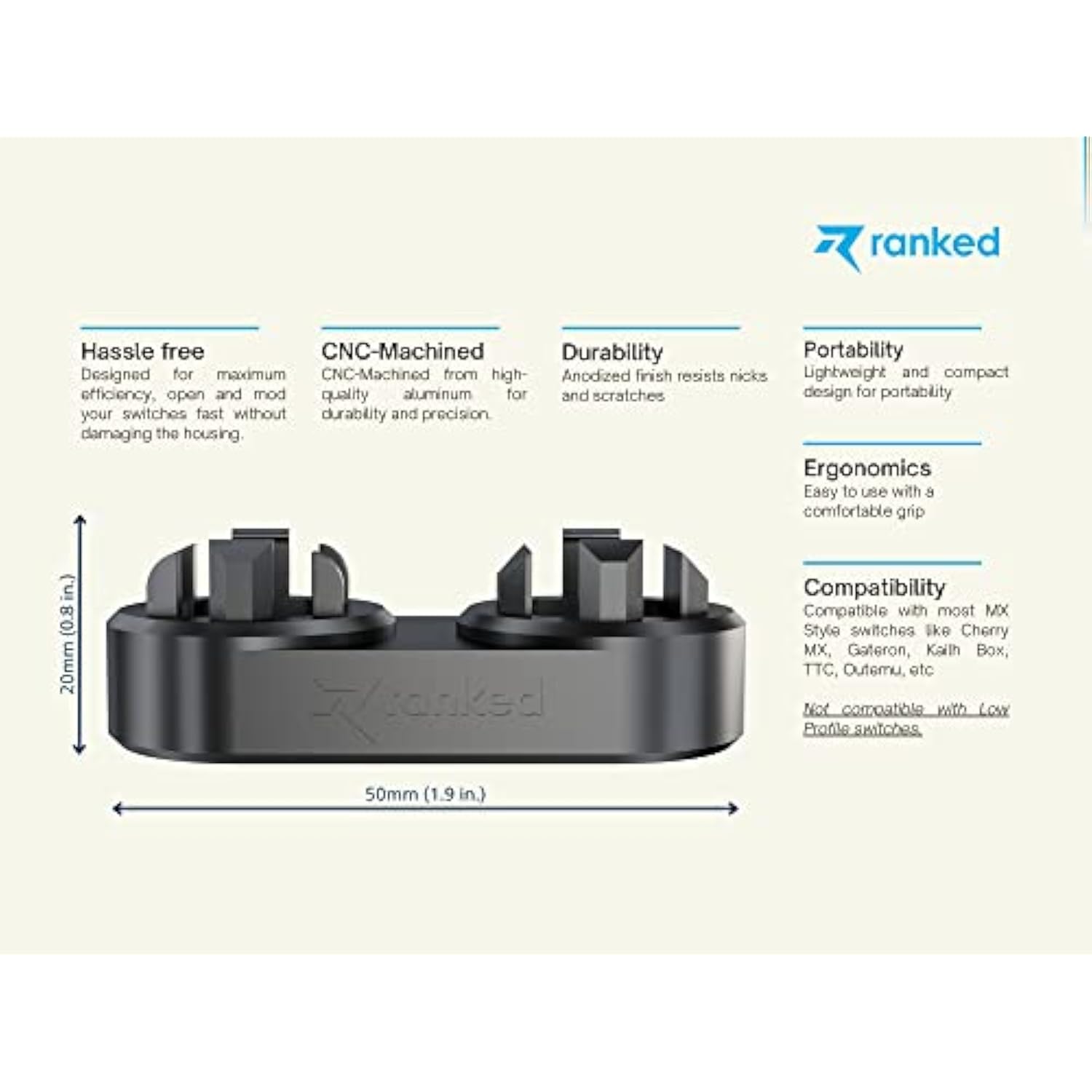 Premium Switch Opener For Diy Custom Mechanical Keyboard | Cnc Machined Alumin