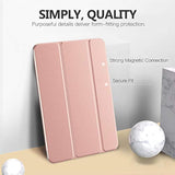 Moko Case For 10.2 9Th Generation 2021/ 8Th Generation 2020/ 7Th Generation 2019, Slim Stand Hard Back Shell Smart Cover Case For 10.2 Inch, Auto Wake/Sleep, Rose Gold
