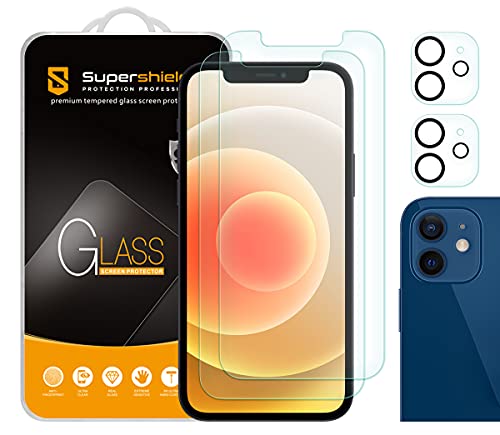 (2 Pack) Anti Glare (Matte) Screen Protector Designed for  iPhone 12 (6.1 inch) + Camera Lens [Tempered Glass] Anti Scratch, Bubble Free