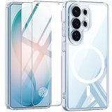 Magnetic for  Galaxy S26 Ultra Case with Screen Protector 2X,Compatible with MagSafe,Phone Case Slim Hard PC Silicone Bumper Shockproof