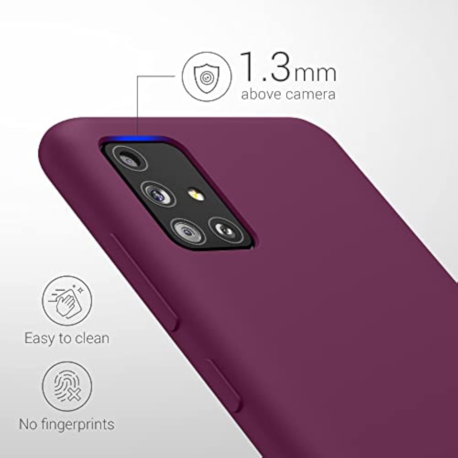 Bordeaux Violet kwmobile Case Compatible with Samsung Galaxy A51 TPU Silicone Phone Cover