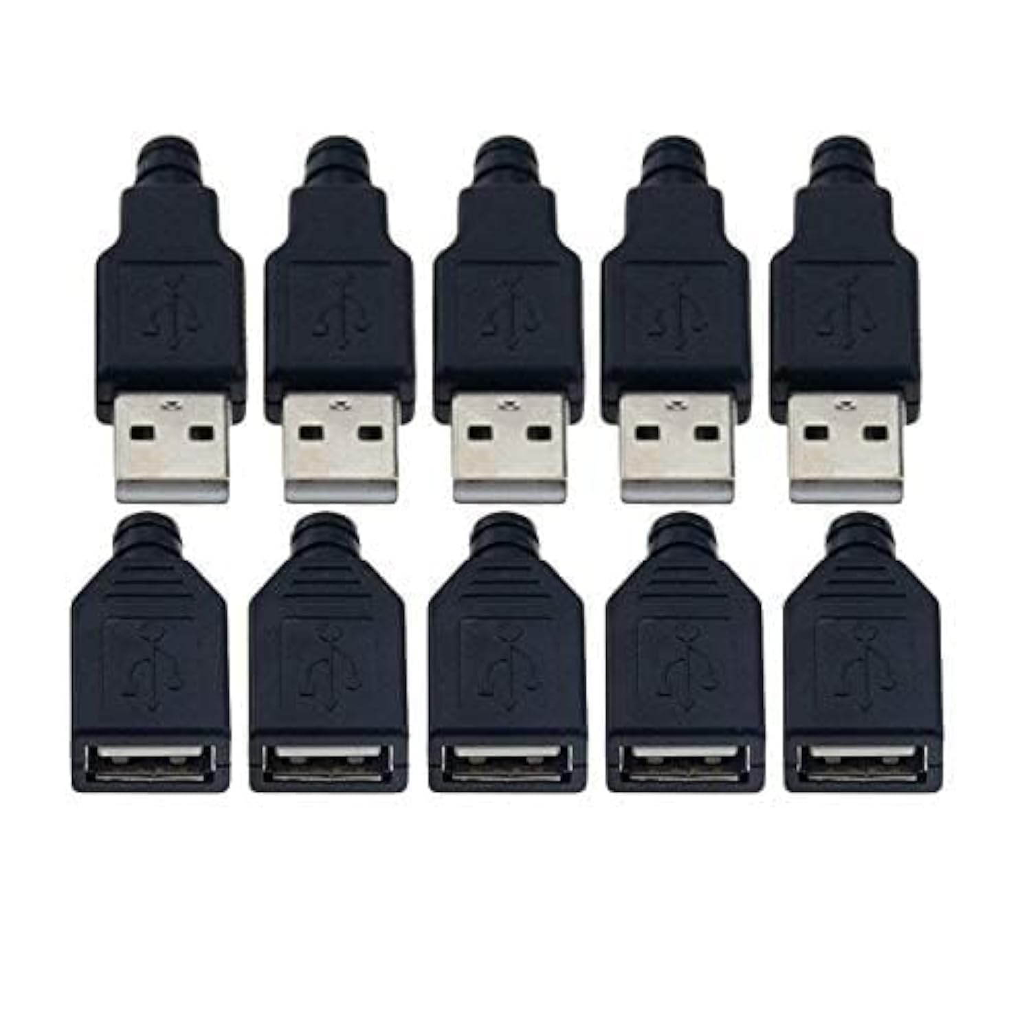 10 Pack Usb Plug Replacement 4 Pin Type A Female Male Socket Connector Solder