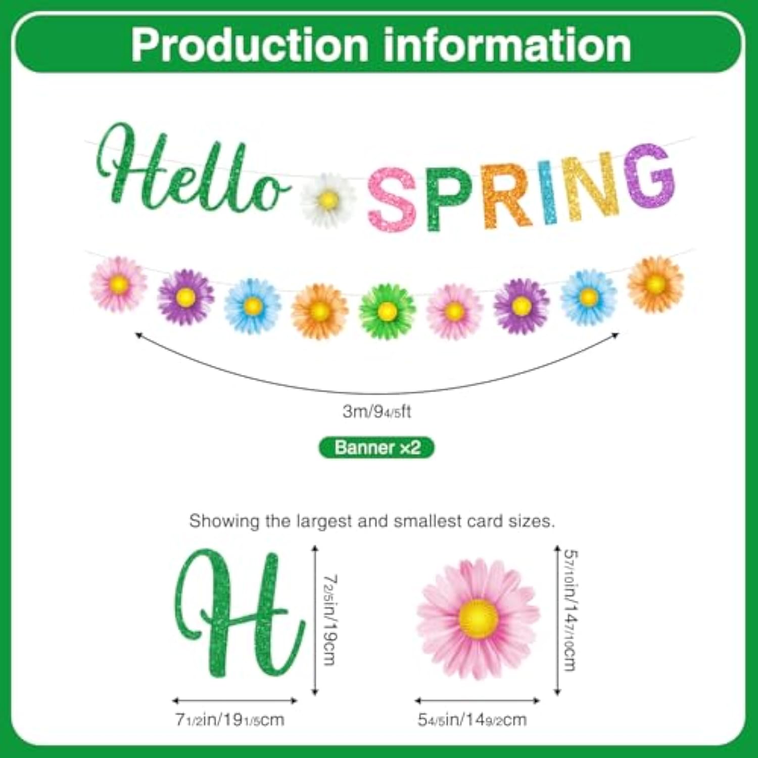 Spring Party Decorations, Hello Spring Decor Include 2Pc Hello Spring Banner And 24Pc Hanging Spring Decorations, Flower Hanging Decorations Spring Decorations For Home Office Classroom