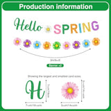 Spring Party Decorations, Hello Spring Decor Include 2Pc Hello Spring Banner And 24Pc Hanging Spring Decorations, Flower Hanging Decorations Spring Decorations For Home Office Classroom