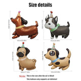 4Pcs Animal Dog Birthday Balloons Cute Pet Puppy Mylar Foil Party Balloons Decoration For Kids Gift Dog Themed Birthday Baby Shower Pet Party Decorations