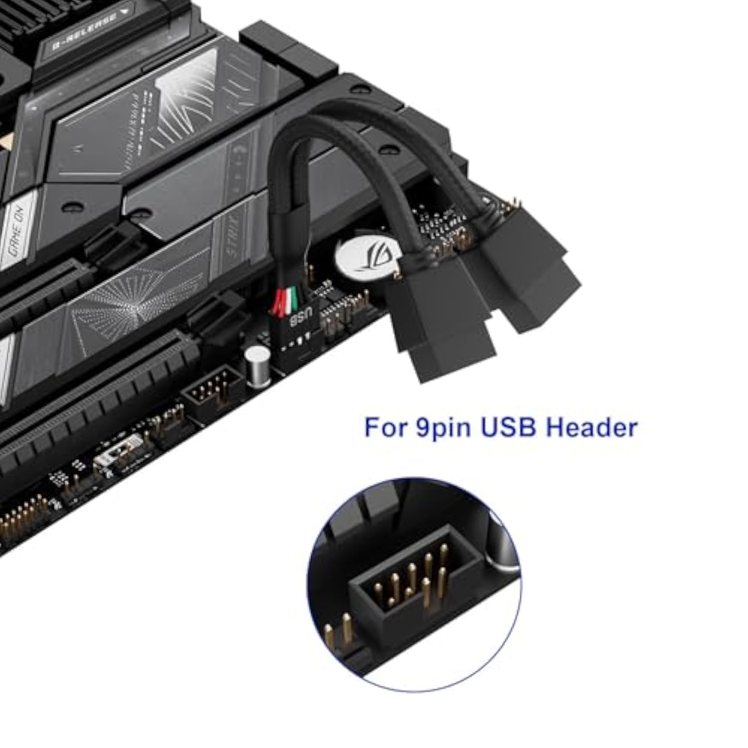 Motherboard 9Pin Usb2.0 To Dual 9Pin Extension Cable, 9Pin To 2 * 9Pin Splitte