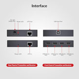 Av Access Usb Extender Power Over Cable Cat5E/6/6A/7 Up To 196Ft/60M, 4 Ports Usb 2.0 Extender Over Ethernet, Plug And Play, Supports All Operating System(Power On Tx Side)