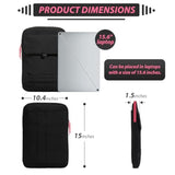 15.6 Inch Laptop Shoulder Bag, Vertical Puffy Laptop Sleeve For Macbook Pro/Air M4/M3/M2/M1 (2024-2019), Ipad Pro/Air/Mini, Quilted Puffer Handle Carrying Case With Luggage Strap (Black)