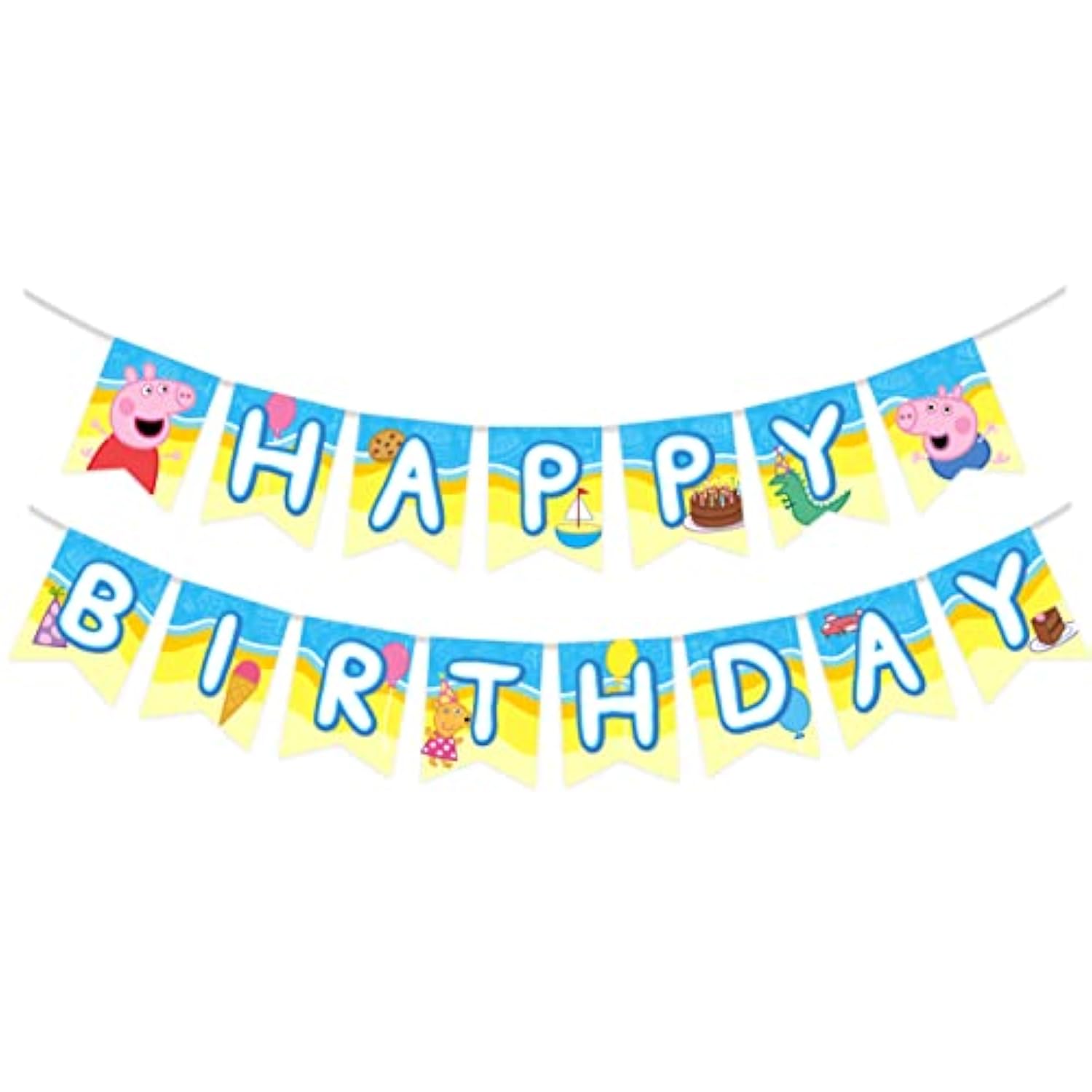 Official Peppa Pig Happy Birthday Banner - Party Supplies