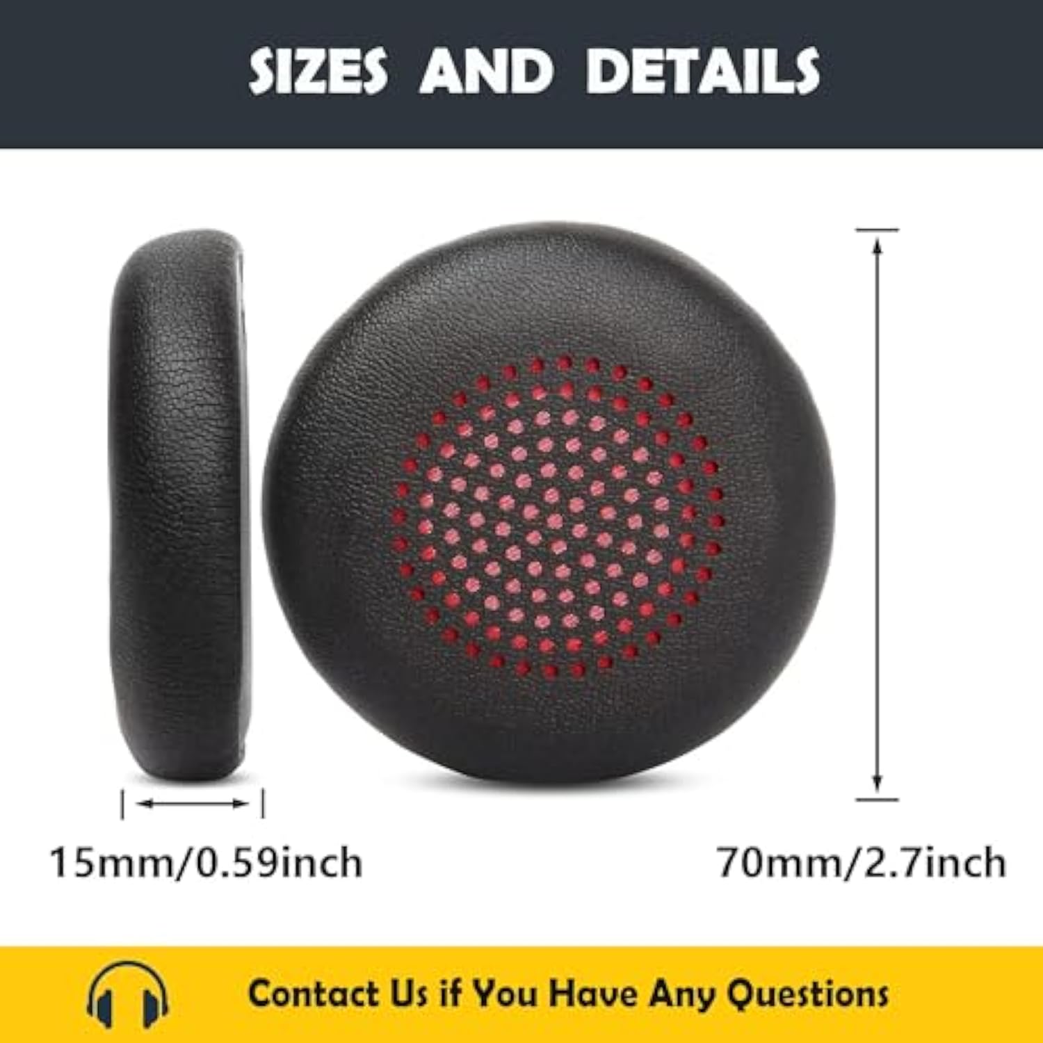 B825 Earpads Replacement Cushions Compatible With Poly Voyager 4310 Uc/4320 Uc/Voyager Focus Uc B825/Voyager Focus 2 Uc B835/Plantronics Poly Blackwire 5220/5210/5200/7225 Headsets