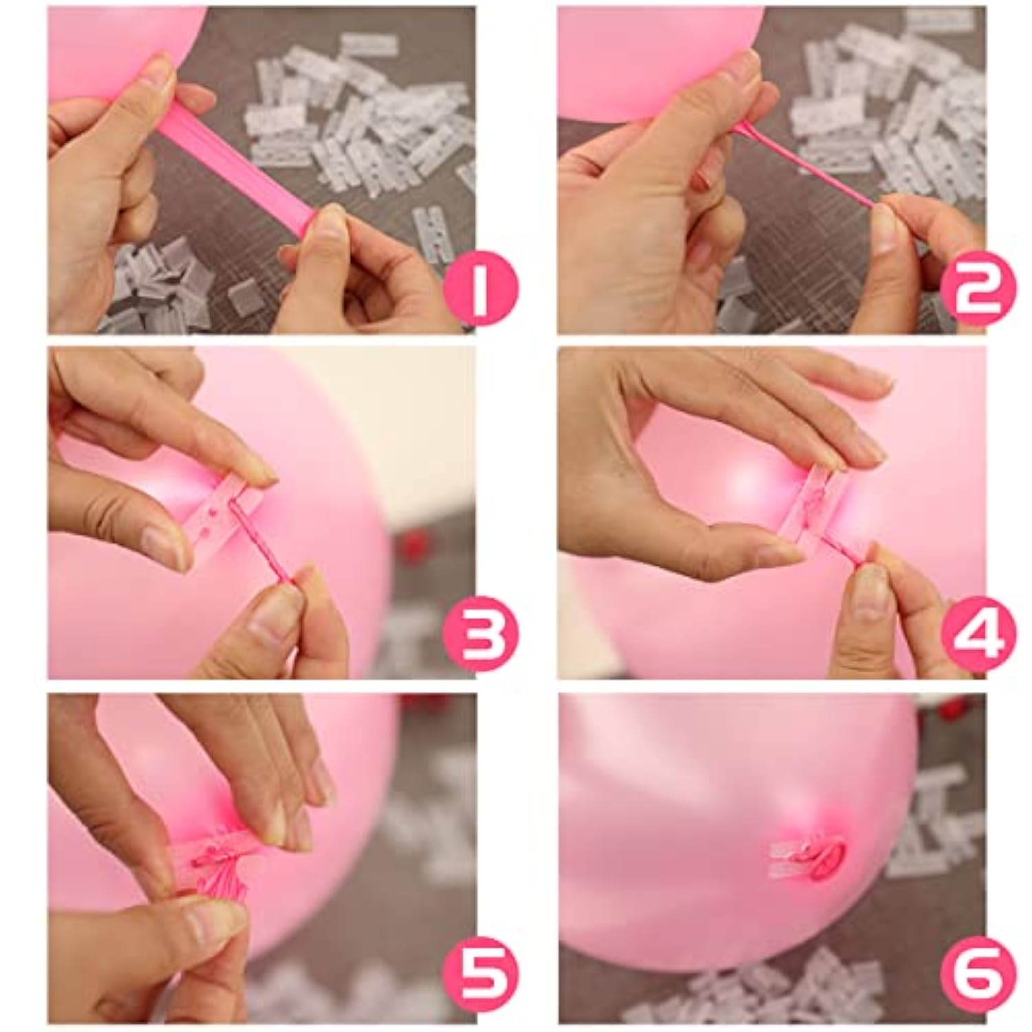300Pcs Plastic Balloon Clips Ties For Sealing, H Shape Bulk Balloon Ties Clips Tool For Wedding Party Christmas Birthday Decoration
