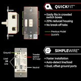 Almond Z-Wave Plus Smart Light Switch With Quickfit And Simplewire, 3-Way Ready, Compatible With Alexa, Google Assistant, Zwave Hub Required, Repeater/Range Extender, Toggle, 24 Pack, 82686