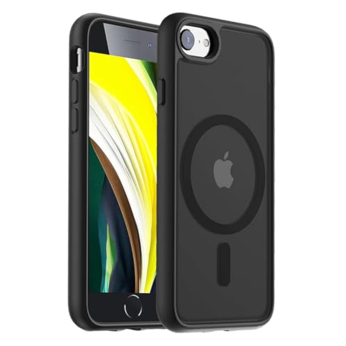 Hualele iPhone SE 8 7 Magnetic Magsafe Case Military Grade Black Slim
