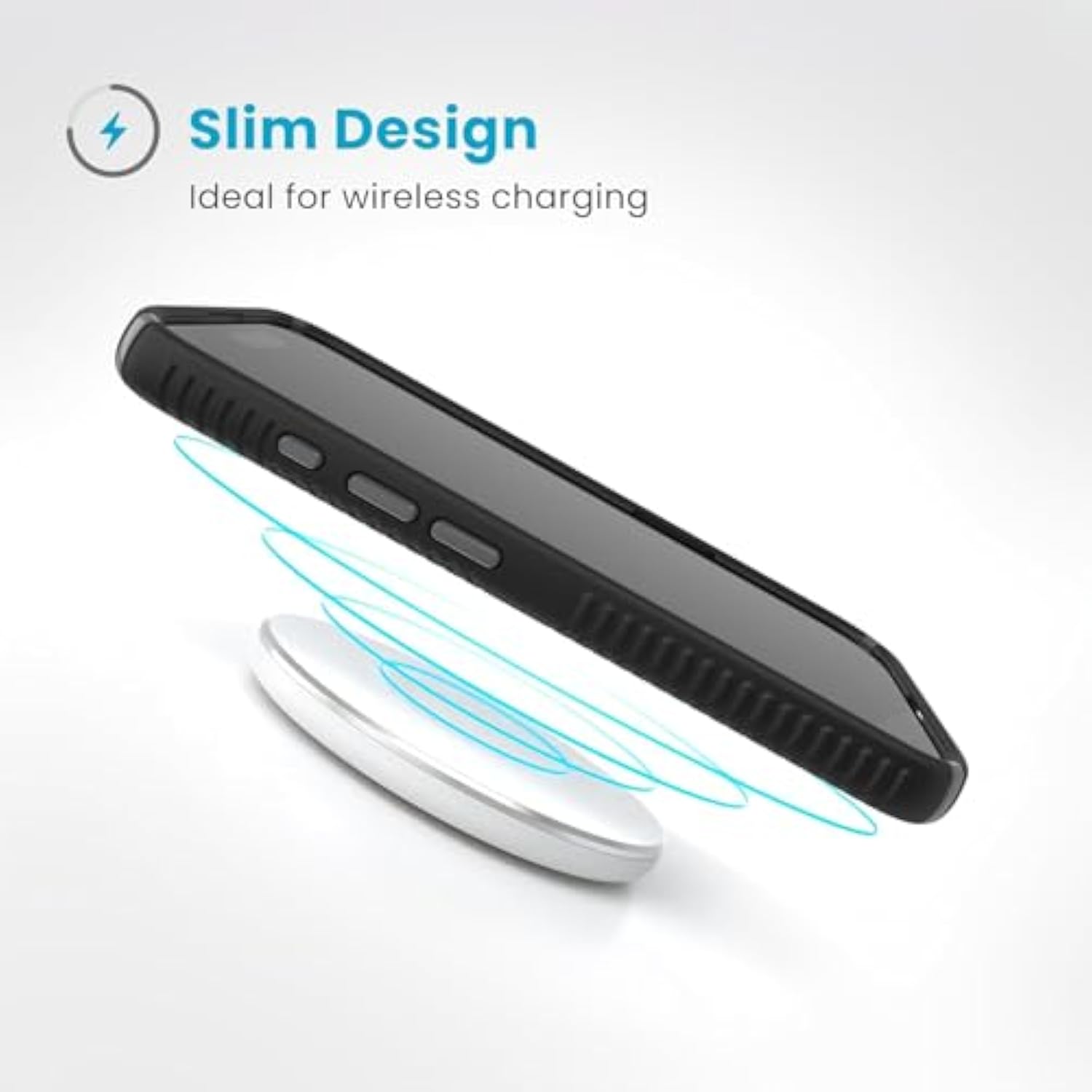 Speck Presidio2 Grip MagSafe and ClickLock Case for Apple iPhone 16 Plus, Black/Slate Grey