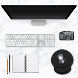 Mouse Pad, Gel Wrist Support Comfortable Ergonomic Mousepad With Smooth Rest Surface And Non-Slip Pu Base For Pain Relief Computer Laptop Office Home (Pure Black)