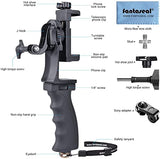 2in1 Ergonomic Portable Action Camera+Smartphone SYN Hand Grip Stabilizer Combo Mount Video Vlogging Rig Holder Kit for GoPro iPhone Interview Travel