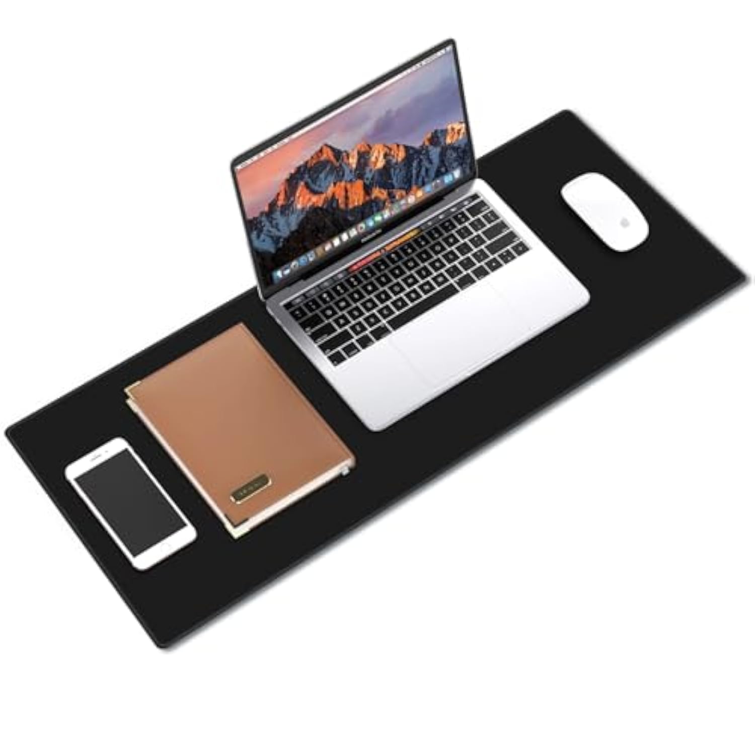 Gaming Mouse Pad Xxl Xl Large Mouse Pad Mat Long Extended Mousepad Desk Pad Non-Slip Rubber Mice Pads Stitched Edges Thin Pad(Black-35.4 * 15.7)