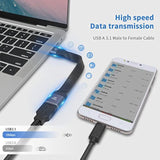 Short Usb 3.0 Extension Cable, 5Inch Flat Fpc Usb Extension Cable, 10Gbps Type A Male To Female Extender Cable For Vr, Playstation, Keyboard, Printer, Scanner, Usb Hub