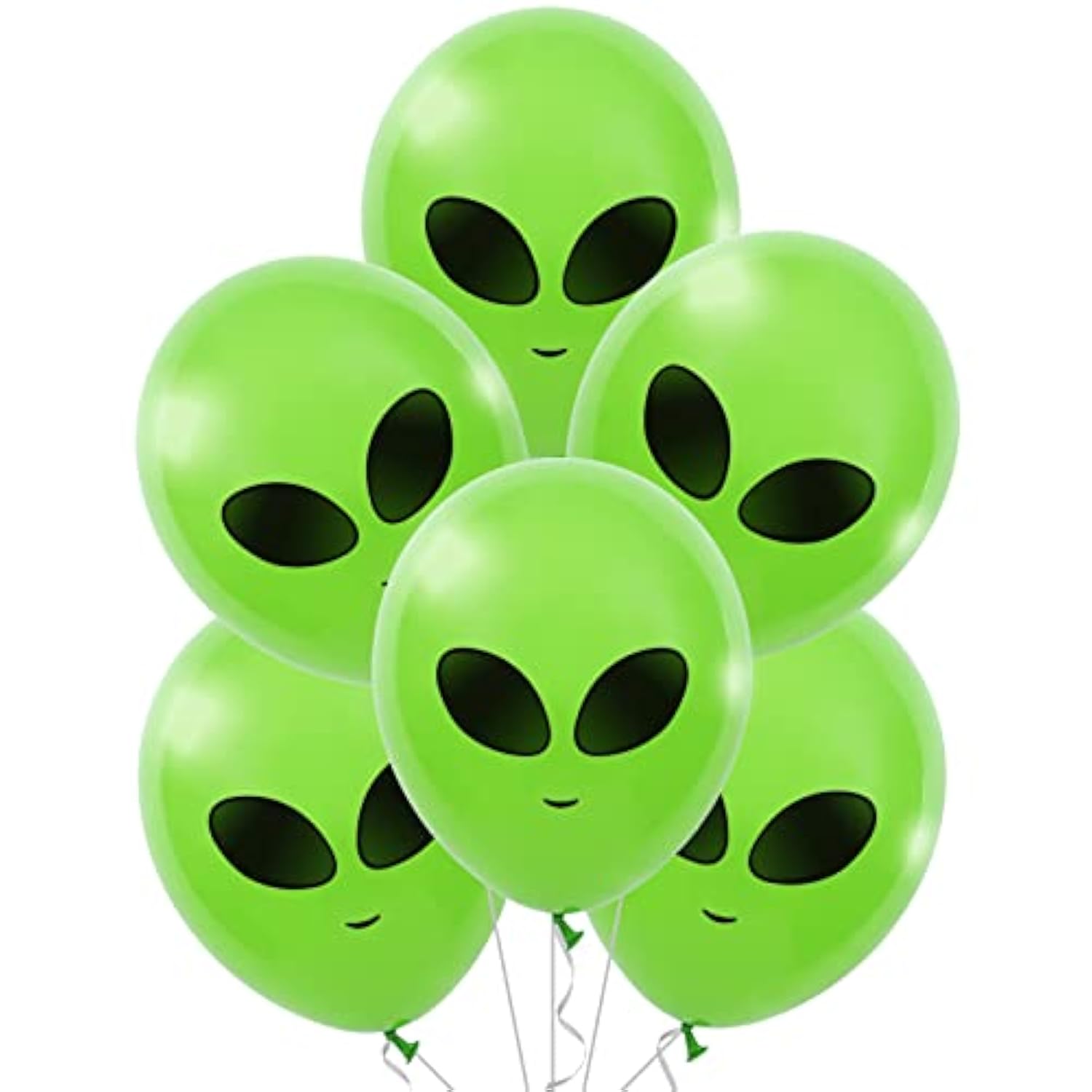 65-Pc Green Alien Balloon Set for Outer Space Party Décor