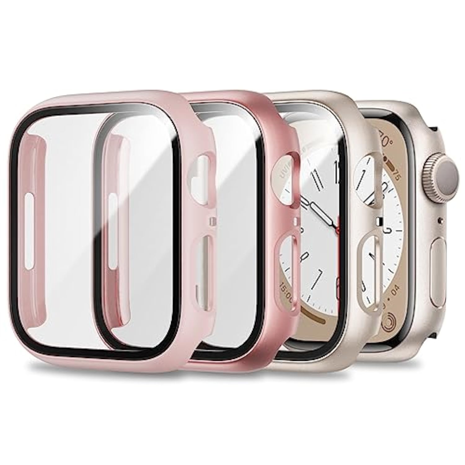 [3 Packs] Case For Apple Watch Series 3/2/1 42Mm With Tempered Glass Screen Protector,Hard Pc Protective Bumper And Ultra-Thin Face Cover Compatible With Iwatch Series 3/2/1 42Mm (3 Colors)
