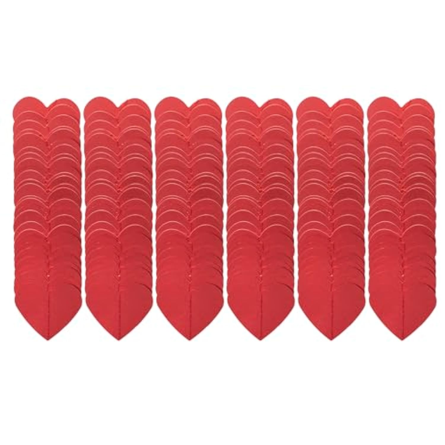 Red Heart Paper Garland Streamers, 6 Pack (42 Ft Total), 2" Hearts - Ideal For Weddings, Valentine’S Day, And Parties