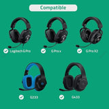 Geekria Replacement Ear Pads Compatible with Logitech G Pro/Prox/ 433/233/ ProX2 Headphones Ear Cushions, Repair Parts with Video Guide (Black)