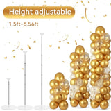 Gold Balloon Column Kit with 100 Balloons & Stands for Parties, Weddings, Birthdays and More