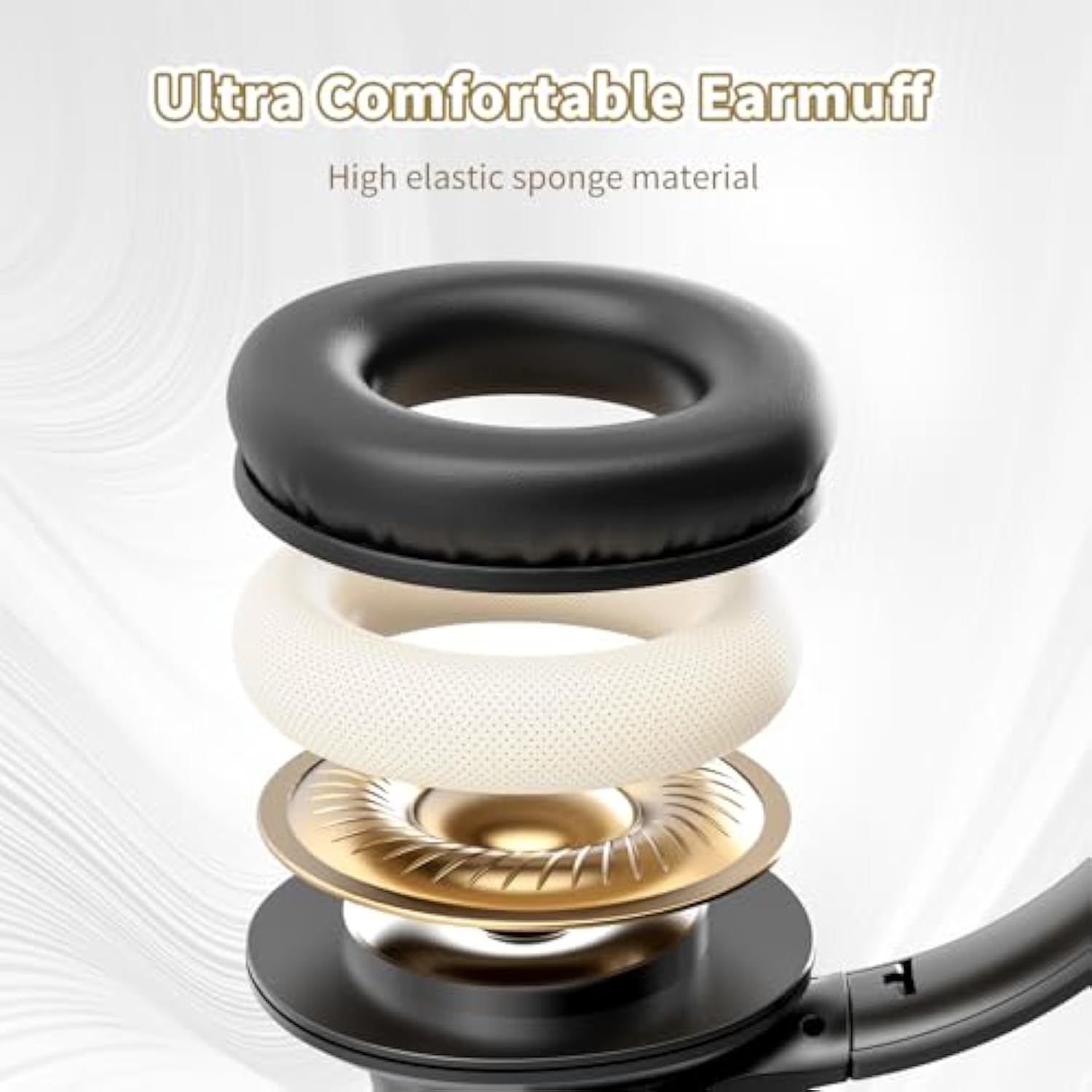 Bluetooth Headphones Over Ear, 65 Hours Playtime Wireless Headphones With Microphone, Foldable Lightweight Headset With Deep Bass, Hifi Stereo Sound For Travel Work Cellphone