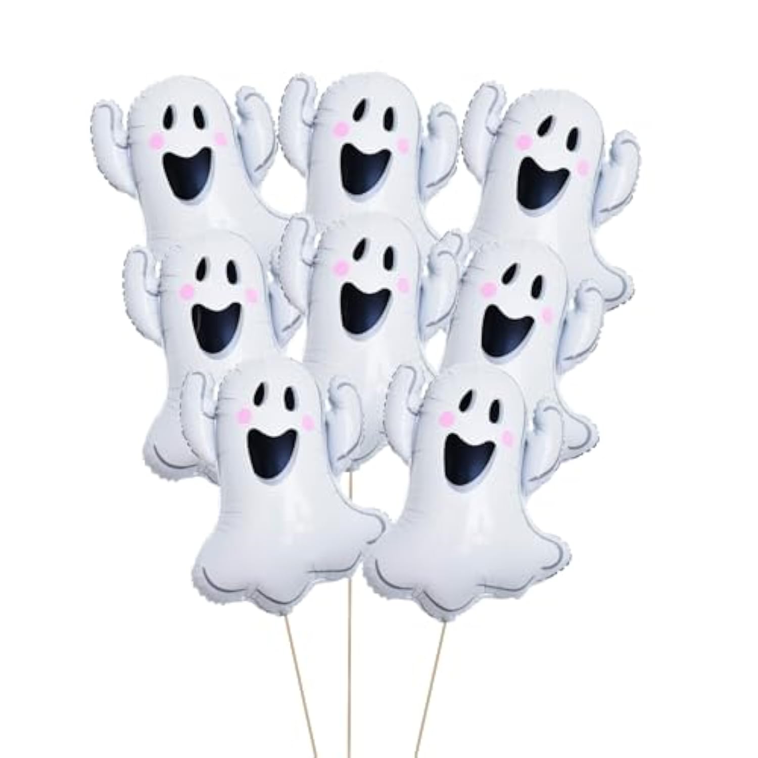 8pcs White Ghost Balloons for Halloween Party Decorations