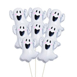 8pcs White Ghost Balloons for Halloween Party Decorations