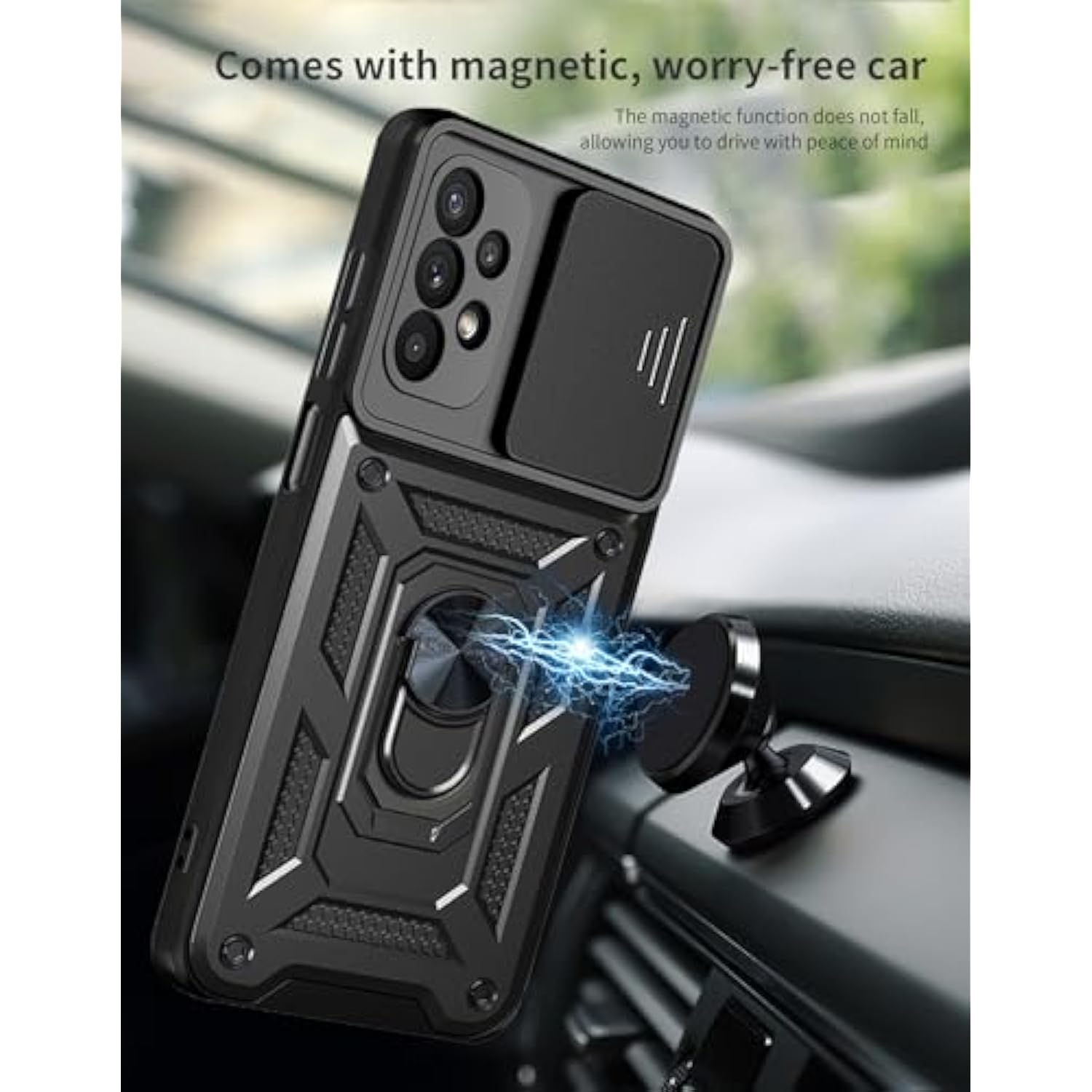 For Samsung Galaxy A32 5G Case: Phone Case With Screen Protector For Samsung Galaxy A32 5G - Black