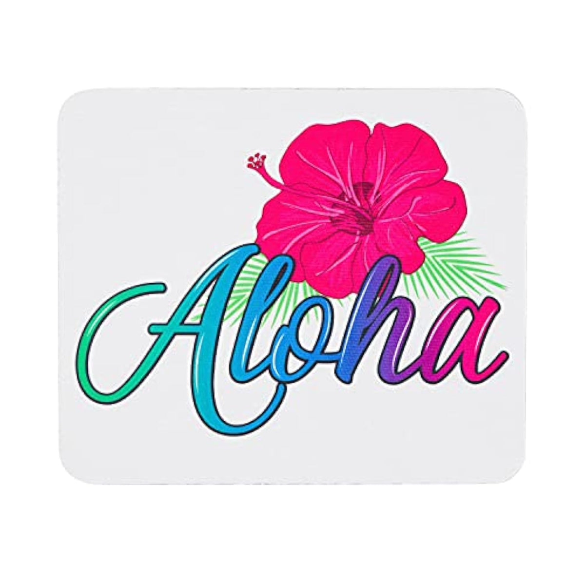 Aloha Mouse Pad Mousepad Tropical Flower Print Mouse Mat Mouse Pad Office Mousemat Rectangular Mousemat Hawaii Hawaiian Tropical Hibiscus Print Mousepad
