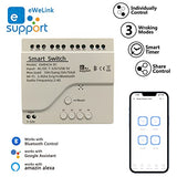 Ewelink 4 Channels Wireless Smart Switch Usb 5V/Ac/Dc 7V-32V Smart Wifi Relay Switch Module With Case, Pairing With Bluetooth For Alexa Google Home Voice Control