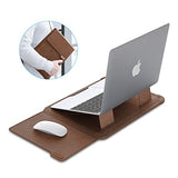 Laptop Sleeve 15.6 Inch,Macbook Air Sleeve Case With Laptop Stand And Mouse Pad,2 Stand Modes,Slim Protective Cover For Macbook Air M4,Air 15,Samsung/Hp/Dell/Asus 15-16 Inch Notebook,Brown