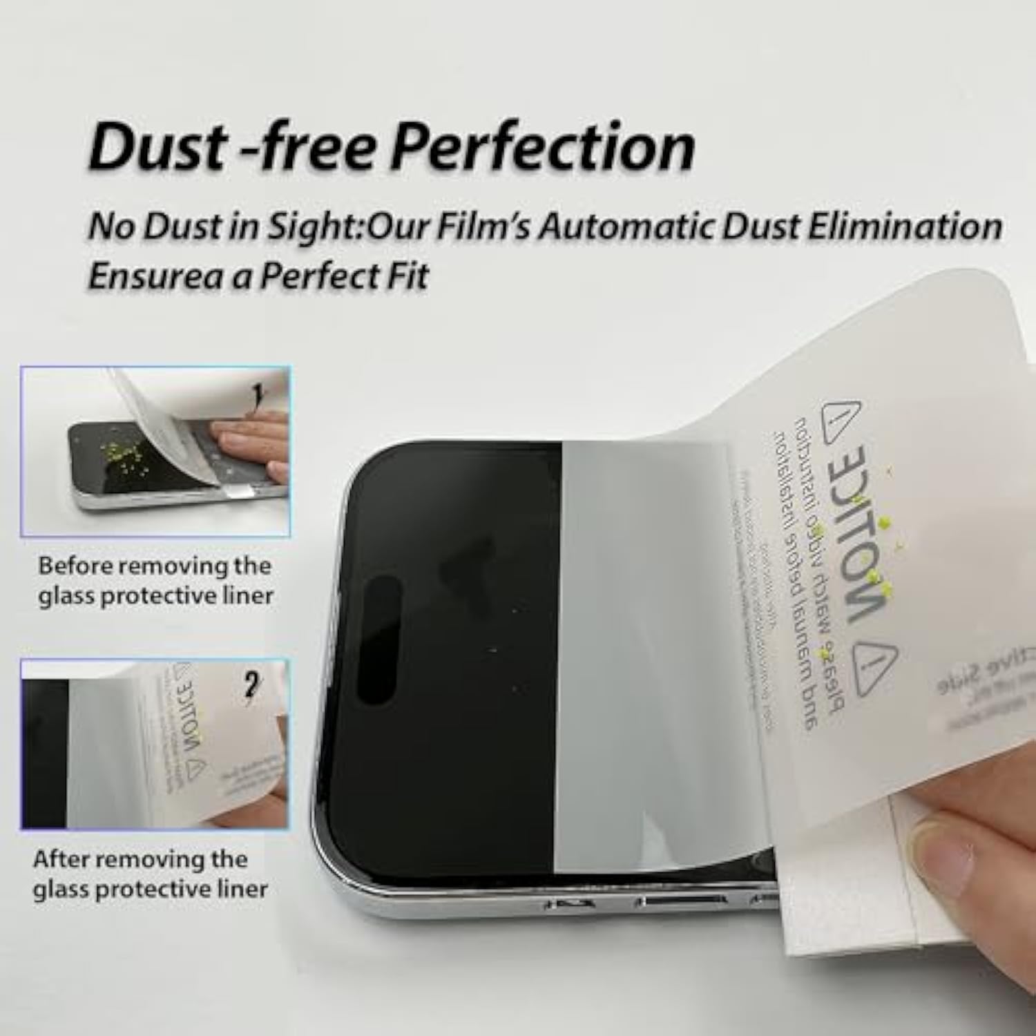 Whitestone Dome Uv Gen Film [Glass-Like Film] Screen Protector For Iphone 15 Pro Max With Uv Lamp [2Pack]