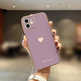 Compatible With Iphone 11 Case For Women Girl Cute Love Heart Luxury Bling Plating Soft Back Cover Full Camera Protection Bumper Silicone Shockproof Phone Case, Lavender
