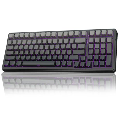 F99 Wireless Mechanical Keyboard,Gasket Structure Hot Swappable Custom Keyboard,Rgb Backlit,Creamy Sound,Side Printed Pbt Keycaps,2.4Ghz/Usb-C/Bt5.0 Computer Gaming Keyboards