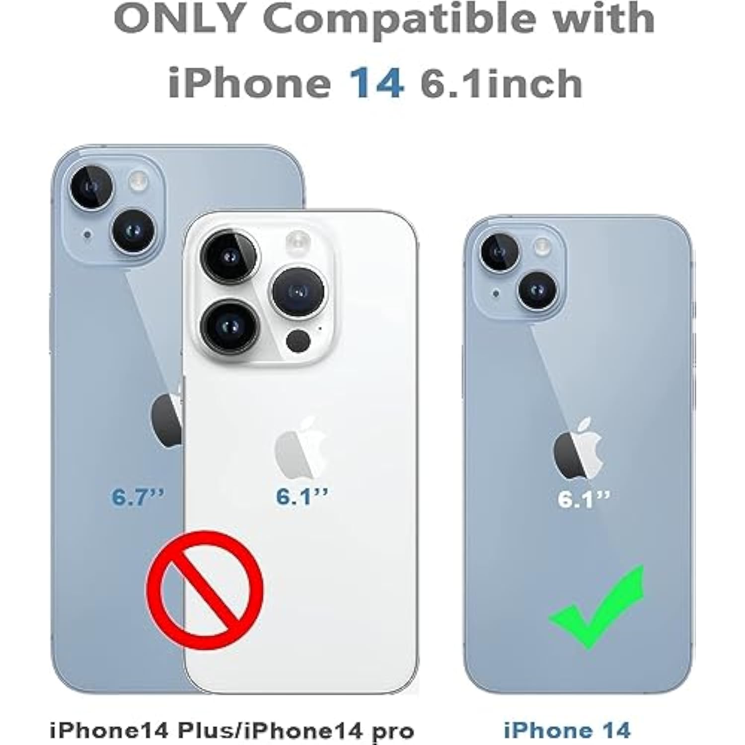 Design For Iphone 14 Waterproof Case, Full Body Shockproof Dust Proof Phone Case Cover With Screen Protector - Black